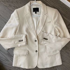 BR cream textured blazer jacket - new